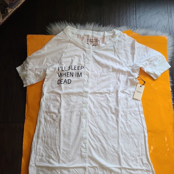 Nwt! Daydream nation white romper " I'llsleep when I am dead" - Picture 6 of 7
